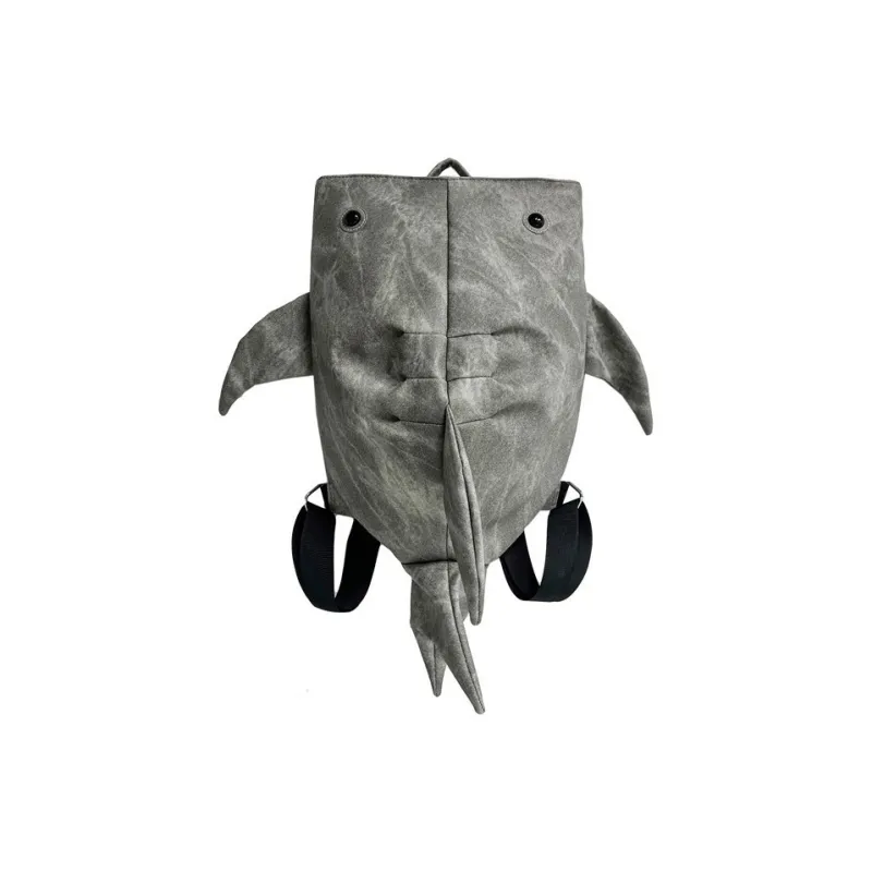 Dusen Kangaroo Denim Backpack Unisex Light Gray/Dark Gray/Blue/Coffee-0