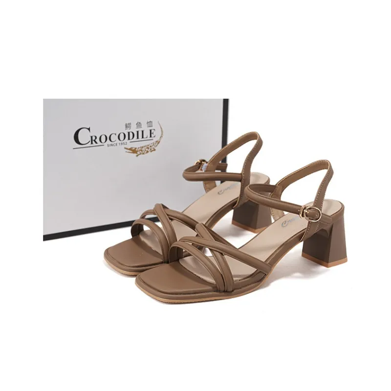 Crocodile Strap Sandals Women's-16