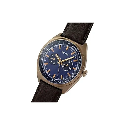 GUESS Wrist Watch Automatic Mechanical Movement Leather Strap 42mm Multicolor Watch Dial Men's Watches GW0212G2-3