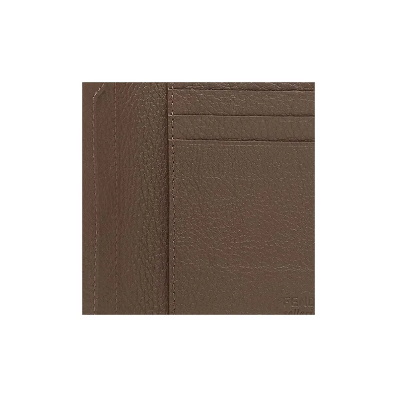 FENDI Calfskin Card Clip Card Holder Men's Tuscan Green-3