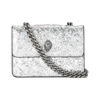 Kurt Geiger London Ethylene Coated Shimmery Material Shoulder Bag Crossbody Bag Micro Women's Silver
