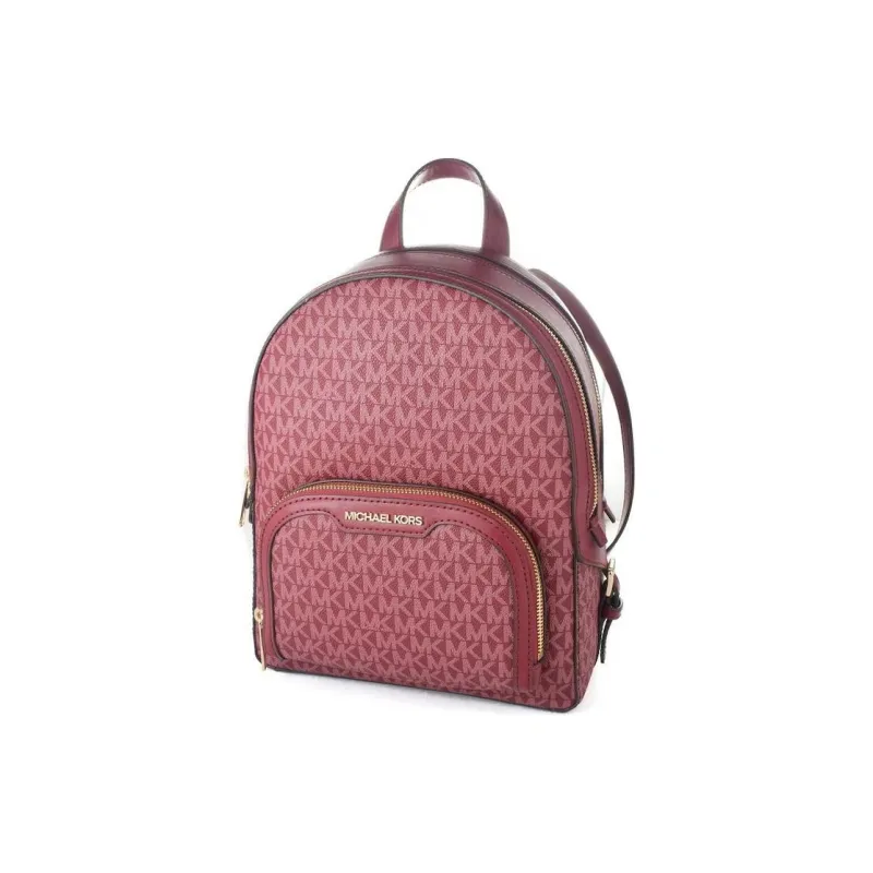 MICHAEL KORS Eco Leather Backpack Women's Mulberry Berry Red-0