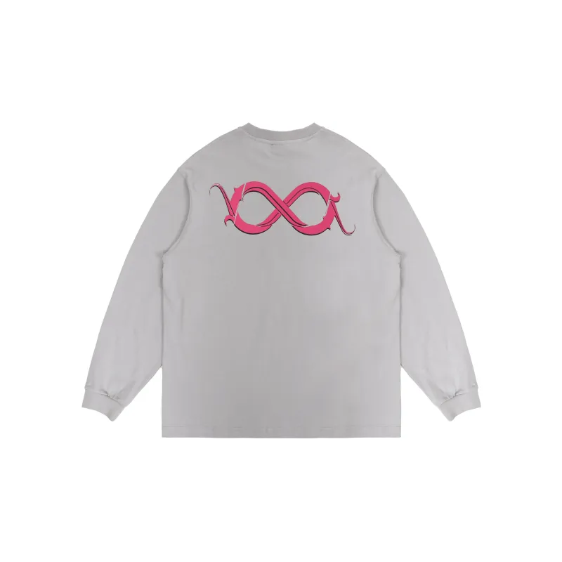 BIPOLAR Long Sleeved T Shirt Unisex Gray Black White-9