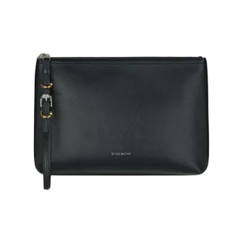 GIVENCHY Voyou Cow Leather Clutch Regular Women's Black