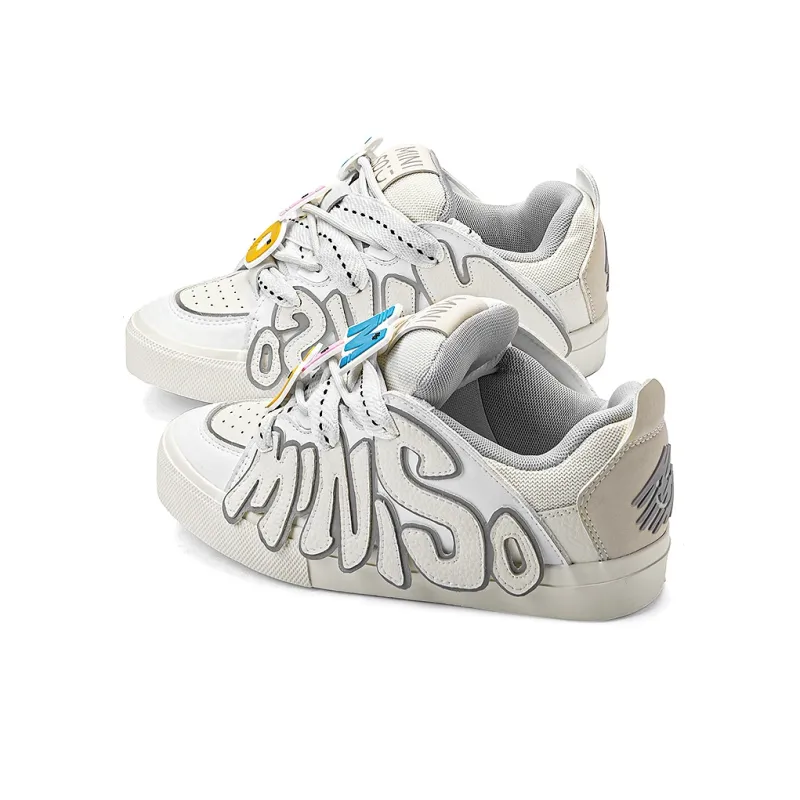 MINISO Low Top Skateboard Shoes Unisex Dreamy Volcanic Gray-4