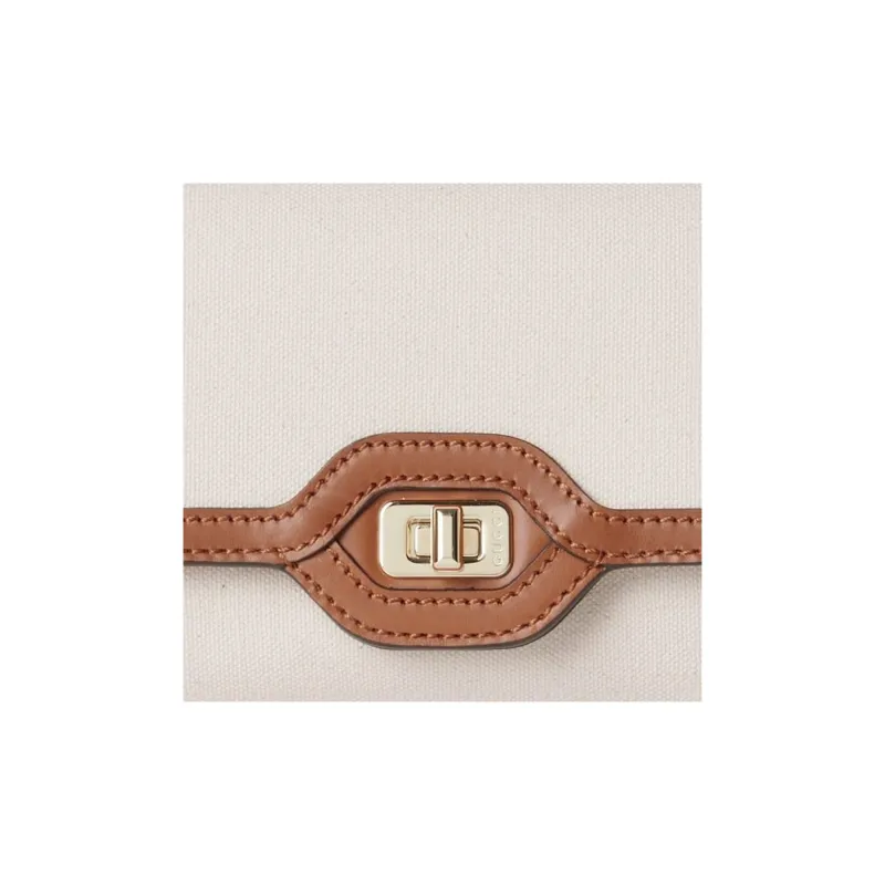 GUCCI Canvas With Leather Trim Handbag Shoulder Bag Unisex White-7