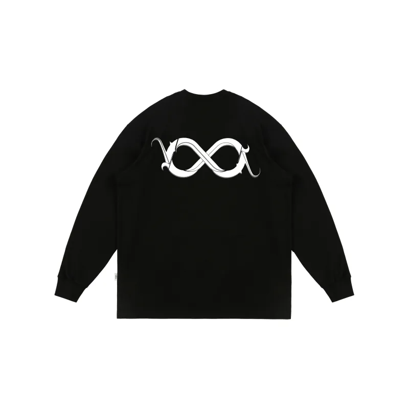BIPOLAR Long Sleeved T Shirt Unisex Gray Black White-1