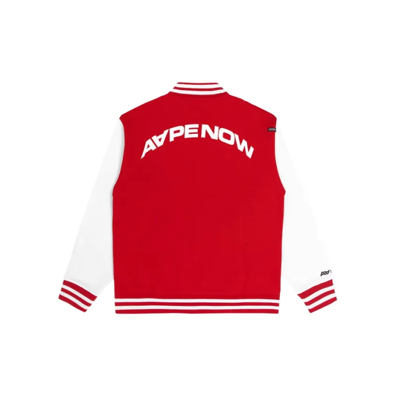Aape Moonface Logo Varsity Jacket-7