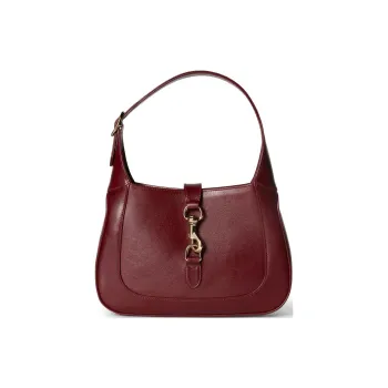 GUCCI Jackie 1961 Rosso Ancora Leather Handbag Shoulder Bag Small Size Women's Burgundy