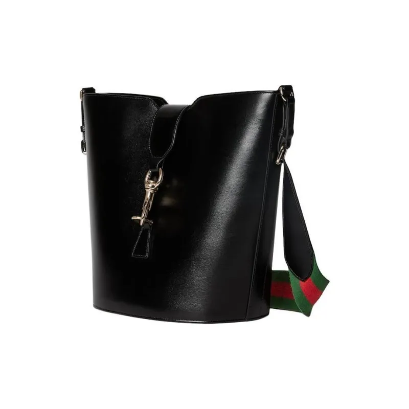 GUCCI Patent Leather Bucket Bags Crossbody Bag Shoulder Bag Women's Black-5
