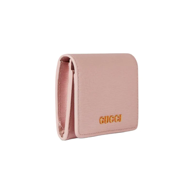 GUCCI Leather Wallet, Card Holder Women's Light Pink-1