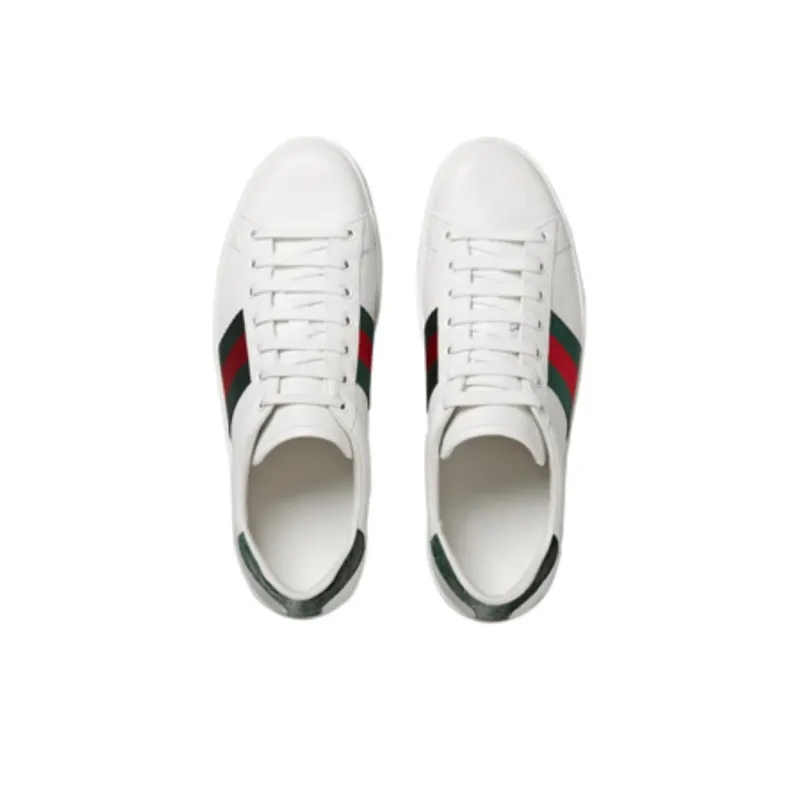 GUCCI Ace Leather Sneakers White-3