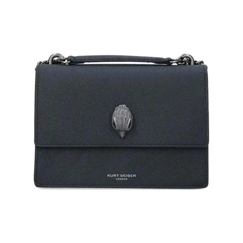 Kurt Geiger London Fish Paste Embossed Cow Leather Shoulder Bag Crossbody Bag Women's Black-1
