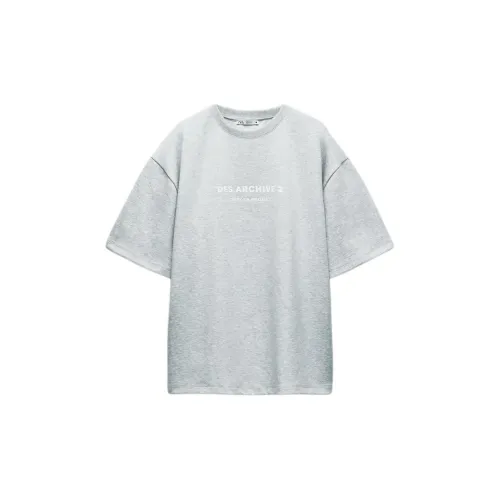 ZARA T-Shirts Women's Marbled Gray