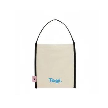 Tagi. Canvas Handbag, Shoulder Bag Unisex Cream Sesame Seed