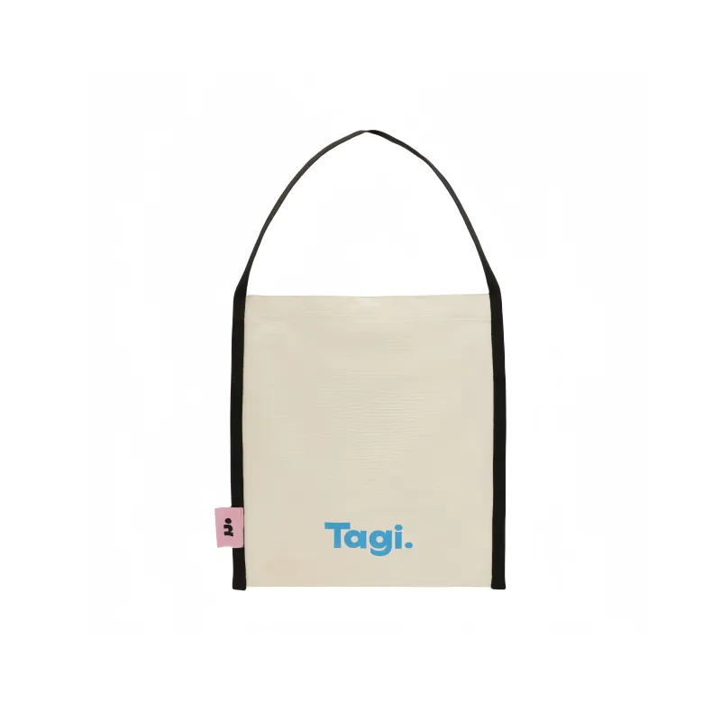 Tagi. Canvas Handbag, Shoulder Bag Unisex Cream Sesame Seed-0