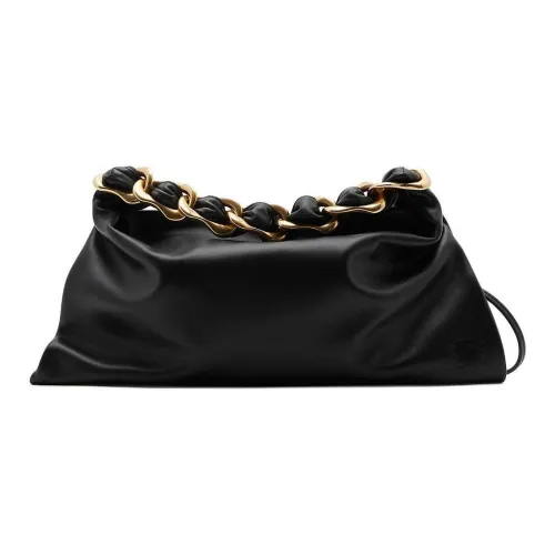 Burberry Calfskin One Shoulder Handbag Small Size Women's Black