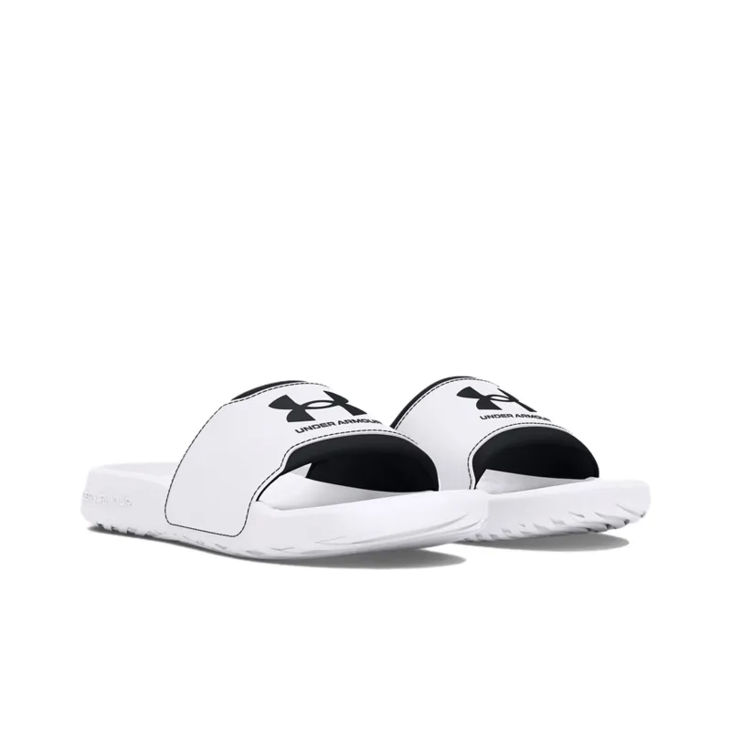 Under Armour UA Ignite Slip Resistant Abrasion Resistant Slide Slippers Men's Black White-2