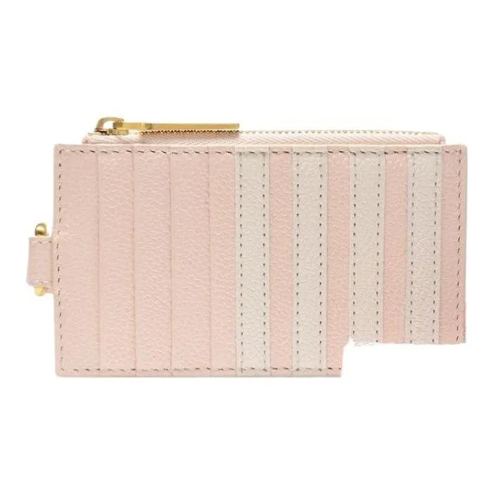 THOM BROWNE· Pebble Leather Wallet, Card Holder Regular Men's Light Pink-1