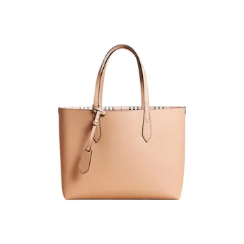 Burberry Coated Canvas With Leather Tote Bag, Shopping Bag, Handbag, Shoulder Bag Women's Yellow