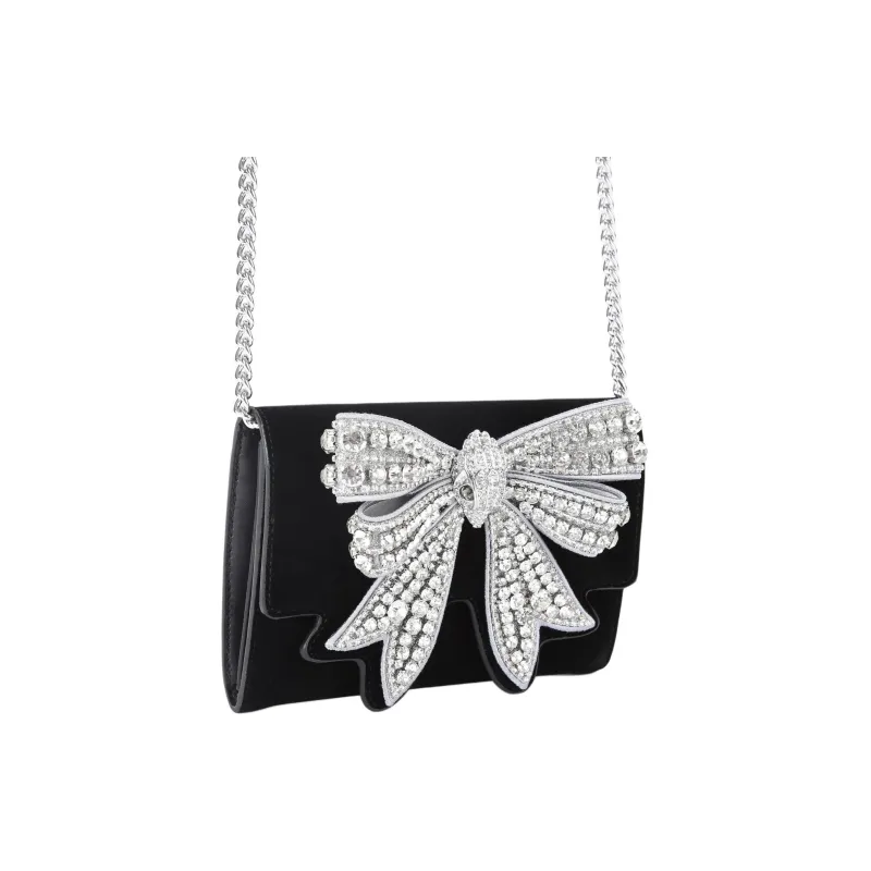 Kurt Geiger London Velvet Shoulder Bag Crossbody Bag Wallet Women's Black-2