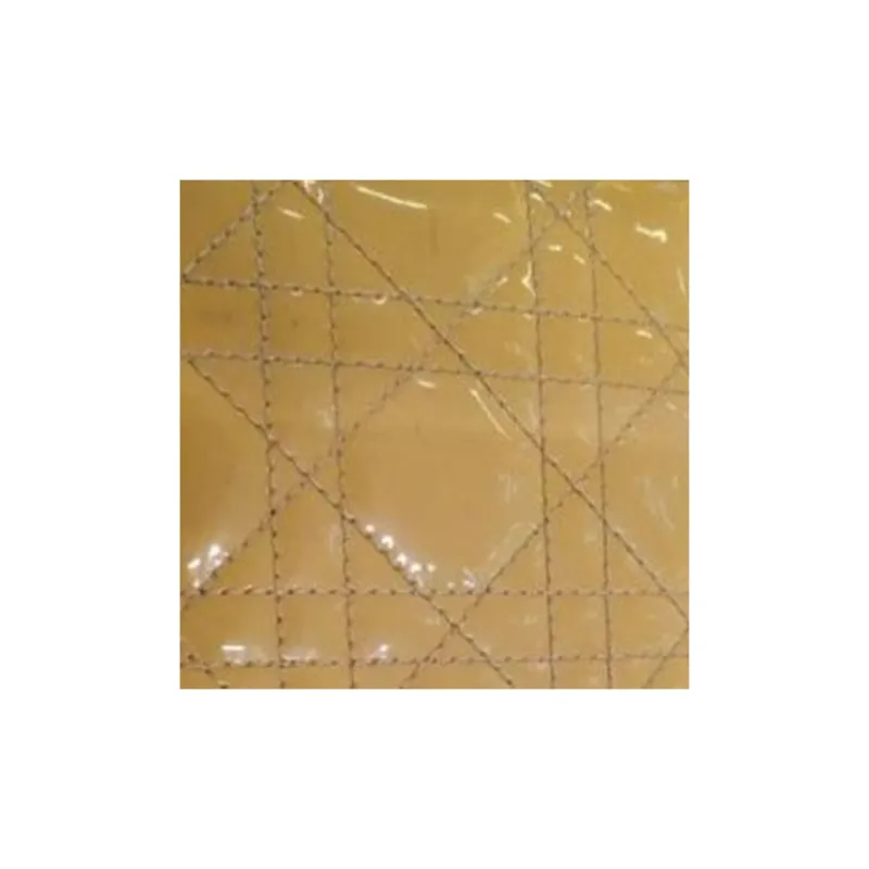DIOR Patent Leather Wallet Women's Yellow-2