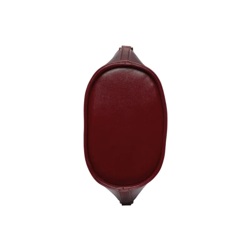 GUCCI Patent Leather Bucket Bags Shoulder Bag Crossbody Bag Mini Women's Burgundy-4