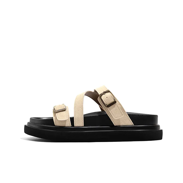Old Meow Flat Buckle For External Wear Slide Slippers 4.7cm Women's-8