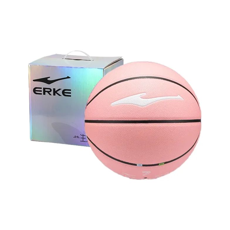 Erke PU Basketball Cherry Blossom Pink Size 7 Ball Training Unisex-2