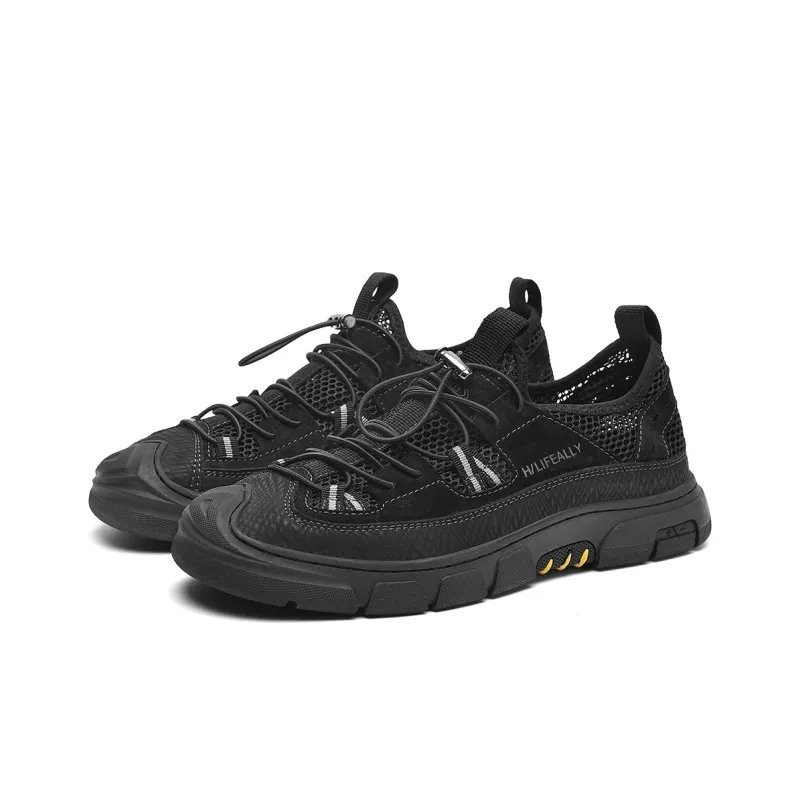 HLA Casual Shoes Men Low Top Sand/Black-1