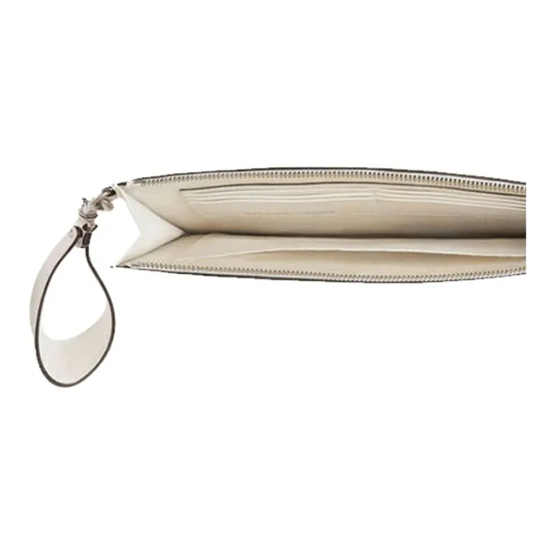 GUCCI Leather Clutch Unisex White-4