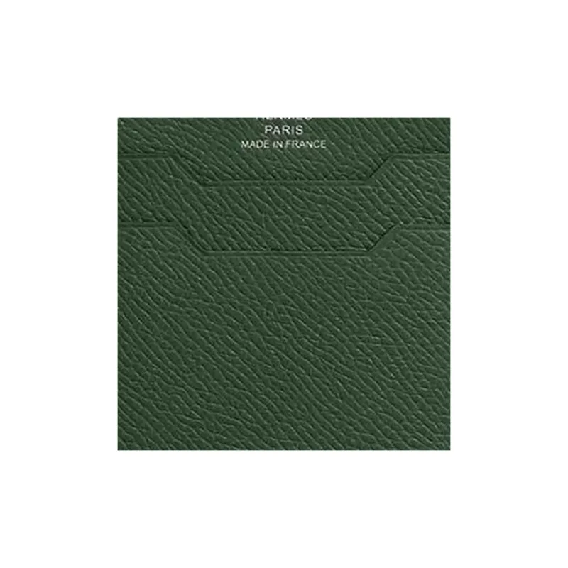 HERMES City 3CC Epsom Calfskin Card Holder Men's 2Q Vert Anglais British Green-1