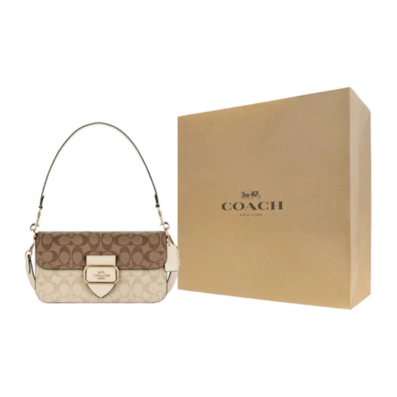 COACH MORGAN SHOULDER BAG IN BLOCKED SIGNATURE CANVAS-8