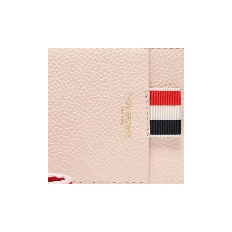 THOM BROWNE· Pebble Leather Wallet, Card Holder Regular Men's Light Pink-2