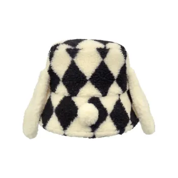 Universal Studios USJ Snoopy Collection, Snoopy Plush Bucket Hat, Hats & Caps, Warm, Black White Diamond Doll Products