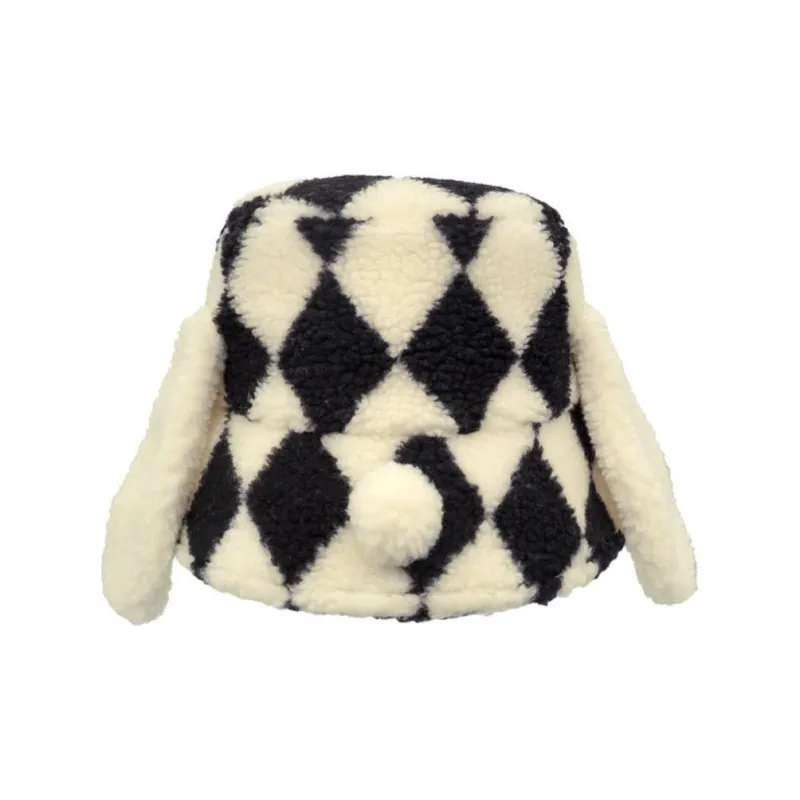 Universal Studios USJ Snoopy Collection, Snoopy Plush Bucket Hat, Hats & Caps, Warm, Black White Diamond Doll Products-0