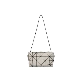 ISSEY MIYAKE Polyvinyl Chloride Resin Pillow Bag, Box Bag, Shoulder Bag, Crossbody Bag Regular Women's Light Gray