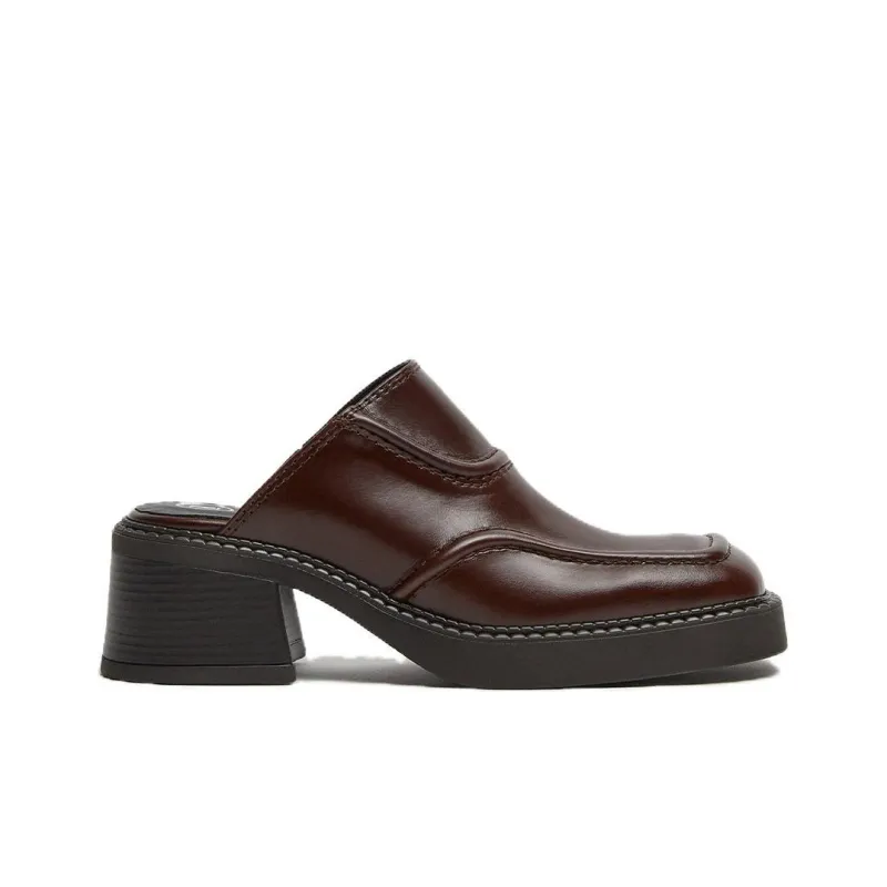 MIISTA Wrap-toe Slippers Women's Brown-1