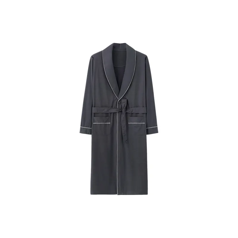MIIOW Bath Robes Men's Dark Blue-8