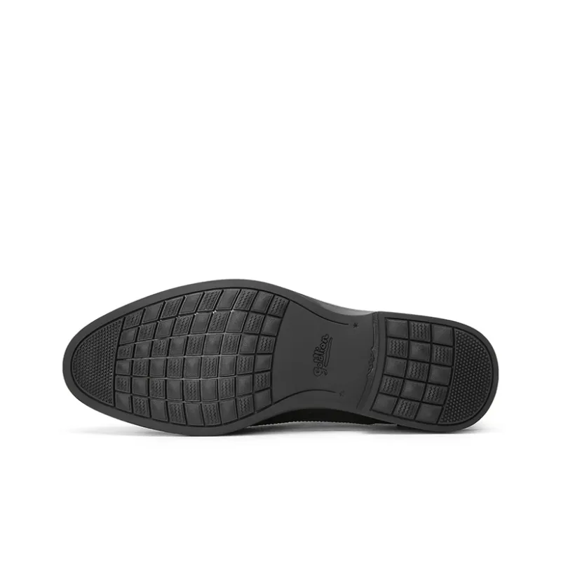 GOLDLION Dress Shoes Men Low Top Black/Brown-4