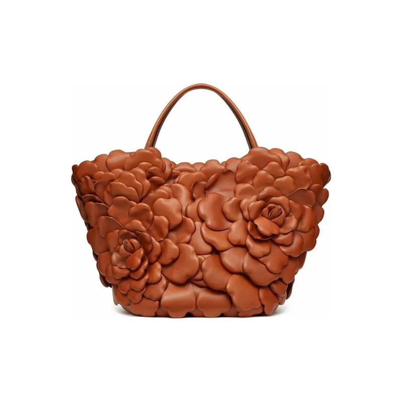 Valentino GARAVANIAtelier Calfskin Bucket Bag, Shoulder Bag, Crossbody Bag, Handbag Women's Brown-1