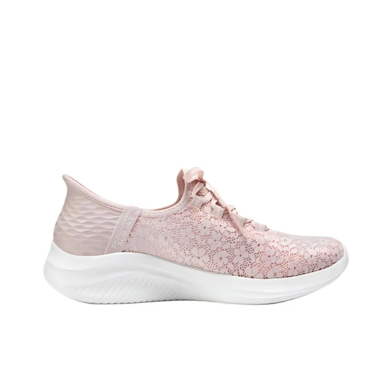 Skechers Slip Ins Breathable Lightweight Low Top Casual Shoes Women's Pink-1