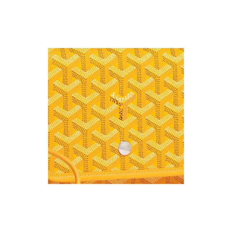 GOYARD Plumet Canvas With Leather Envelope Bag Crossbody Bag Shoulder Bag Unisex Yellow Multicolor Gold Small Heart-5