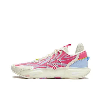 LiNing All City 12 Cushioning Anti Slip Wear Resistant Breathability Low Top Basketball Shoes Men's Pink Blue