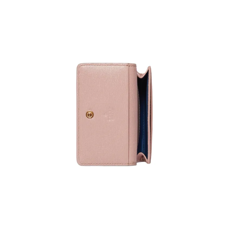 GUCCI Leather Wallet, Card Holder Women's Light Pink-3