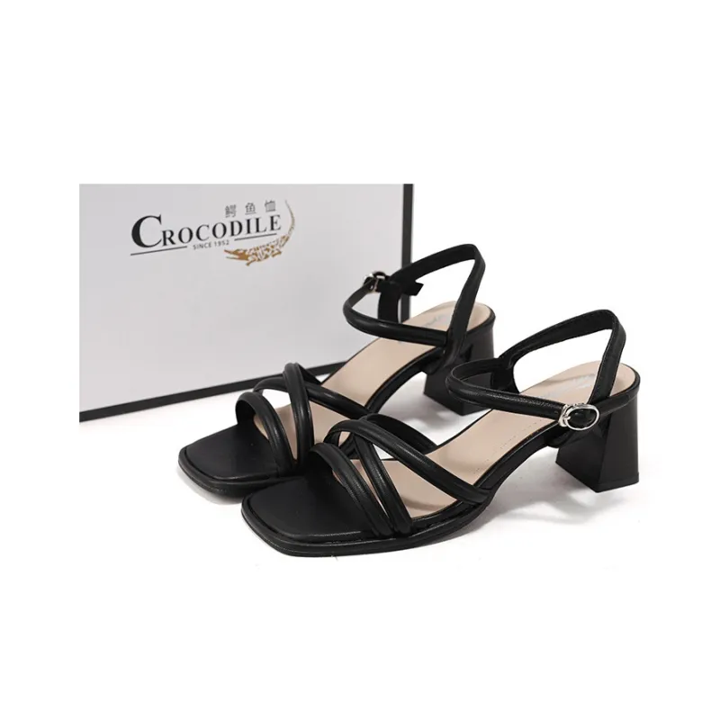 Crocodile Strap Sandals Women's-2