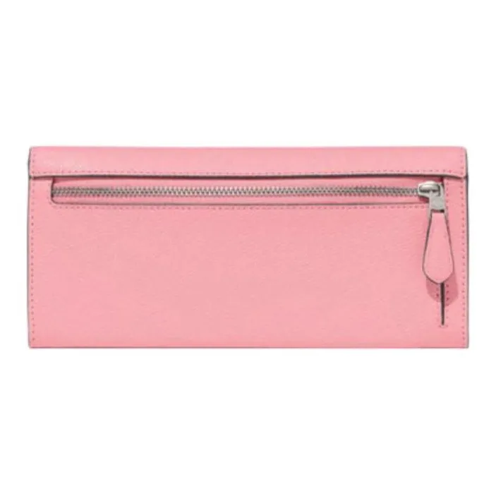 COACH Wyn Marble Pattern Leather Handheld Wallet Small Size Women's Pink-2