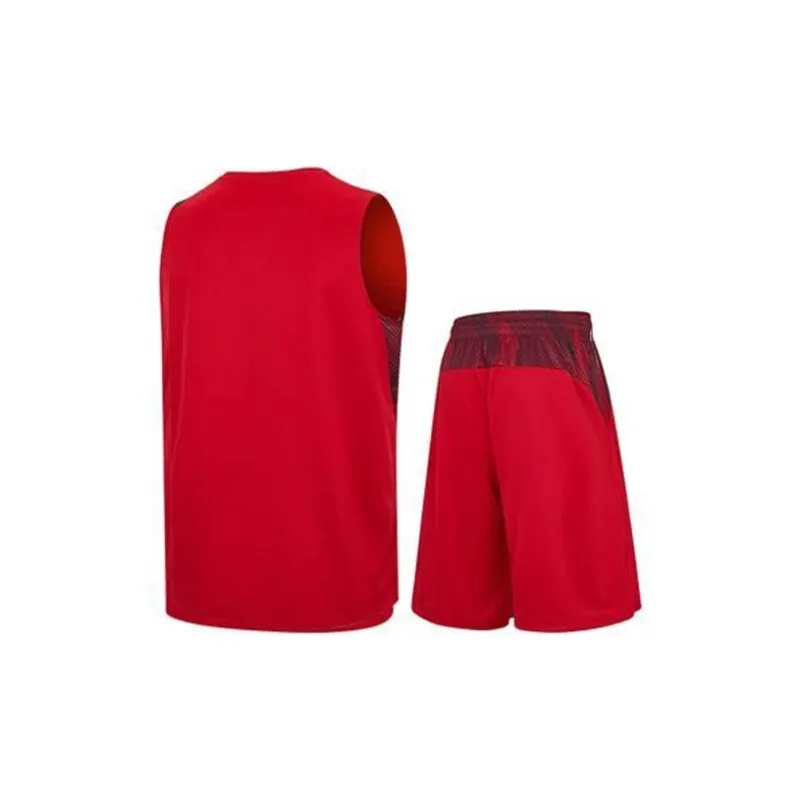 LiNing Basketball Collection Basketball Suit Men's Red-1