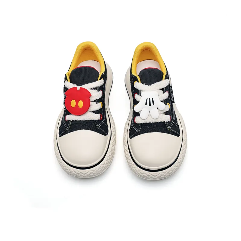 Angelmi Wear Resistant Slip Resistant Low Top Canvas Shoes Unisex Black-2