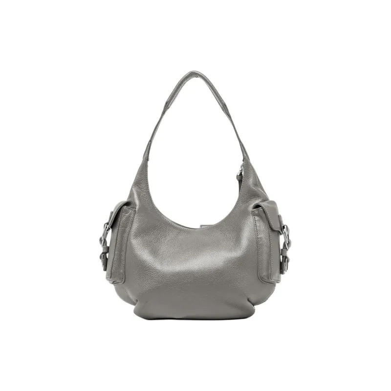 Blumarine Leather Handbag Shoulder Bag Small Size Women's Gray-2